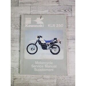 OEM 1985 To 1991 Kawasaki KLR250 Service Supplement Shop Repair Manual